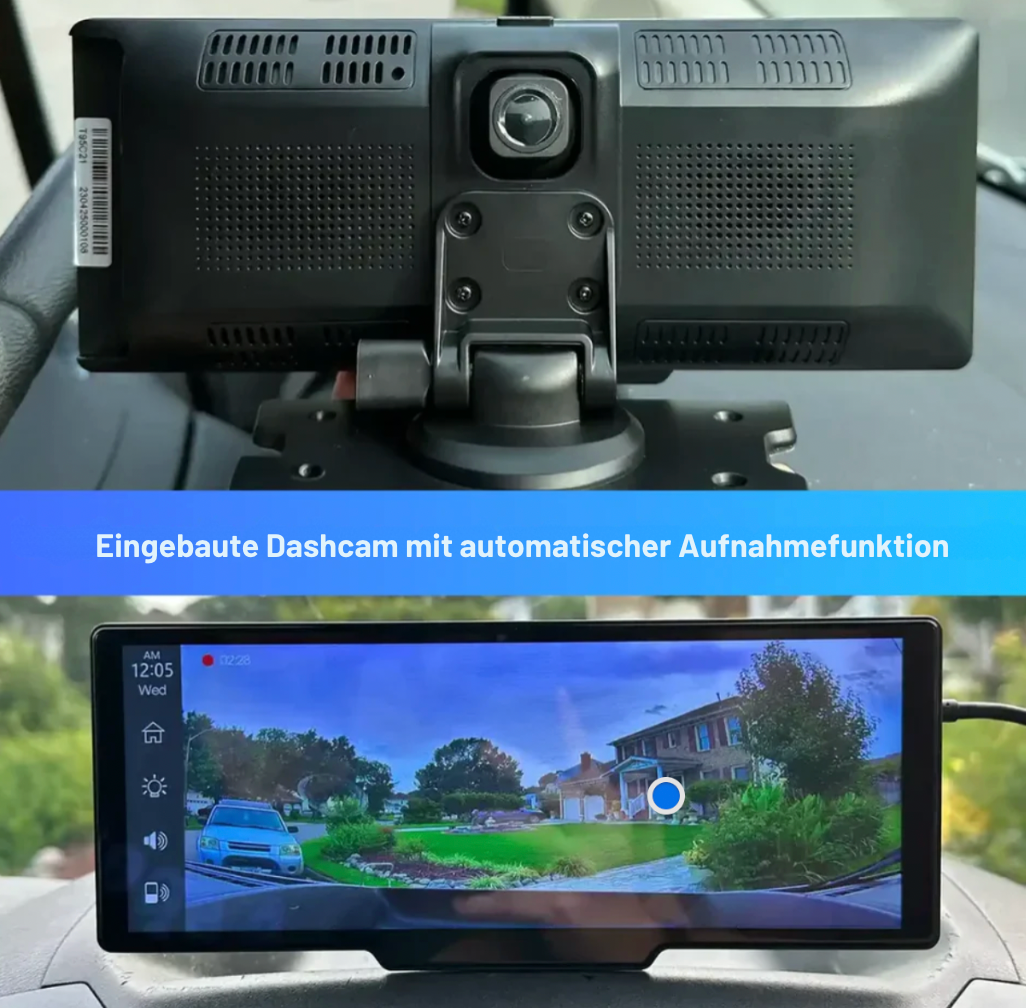 DashCarplay™ | Carplay mit integrierter Dashcam für jedes Auto